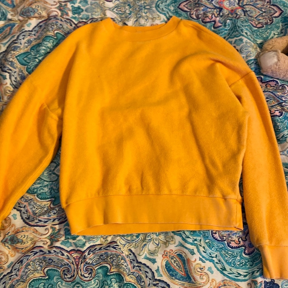 orange sweater